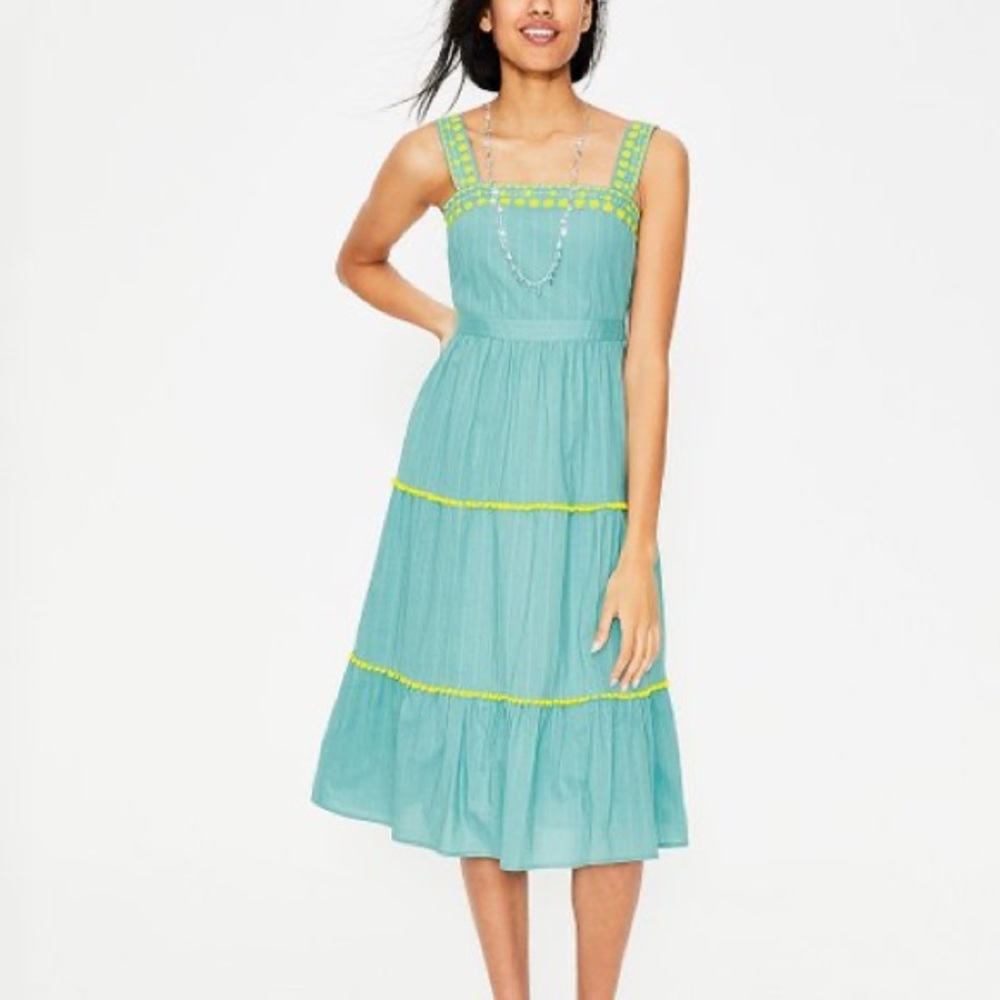 NWT Sz 8 Boden Estella Embroidered Midi Dress